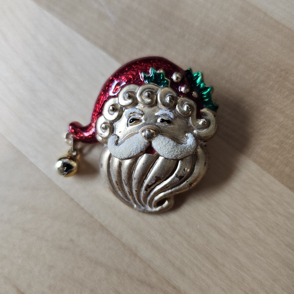 Festive Santa Claus Brooch